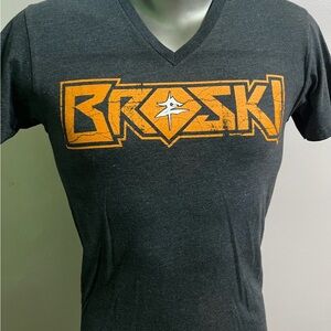 WWE Zack Ryder/Matt Cardona Broski Men's Gray V-Neck Shirt